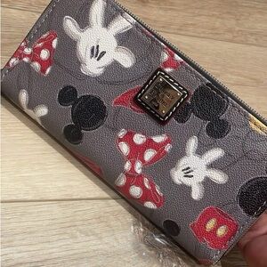 Dooney & Bourke Gray and Red Disney Wallet